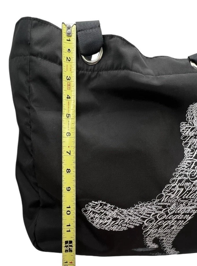 Wild About Words by Dominique Vari Black Cat Handbag Tote – Feline Design Charm