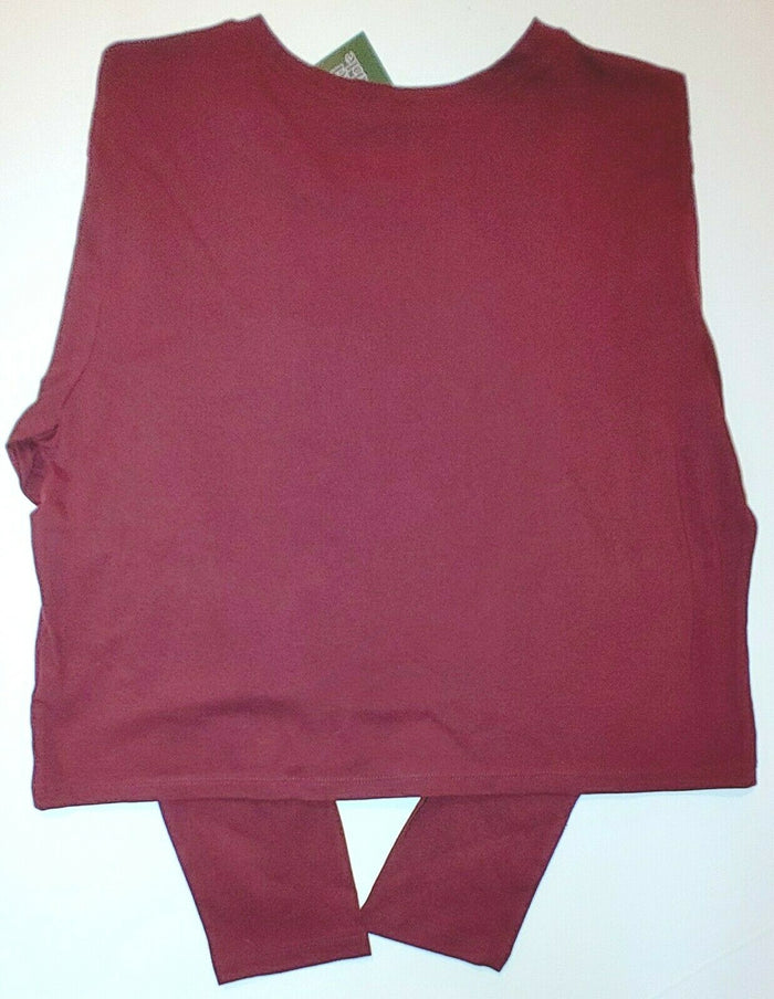 Wild Fable - Long Sleeve Crew Neck Tee T-Shirt Semi Cropped Red
