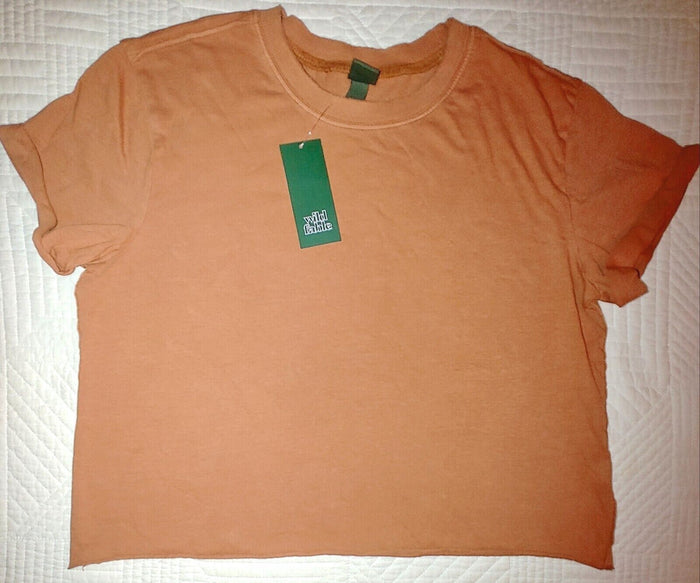 Wild Fable - Women's Short Sleeve Crop Top - Brown