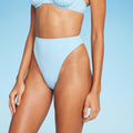 Wild Fable Ribbed High Leg Cheeky High Waist Bikini Bottom