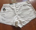 Wild Fable Women's White Denim Jean Shorts Distressed Cut Offs