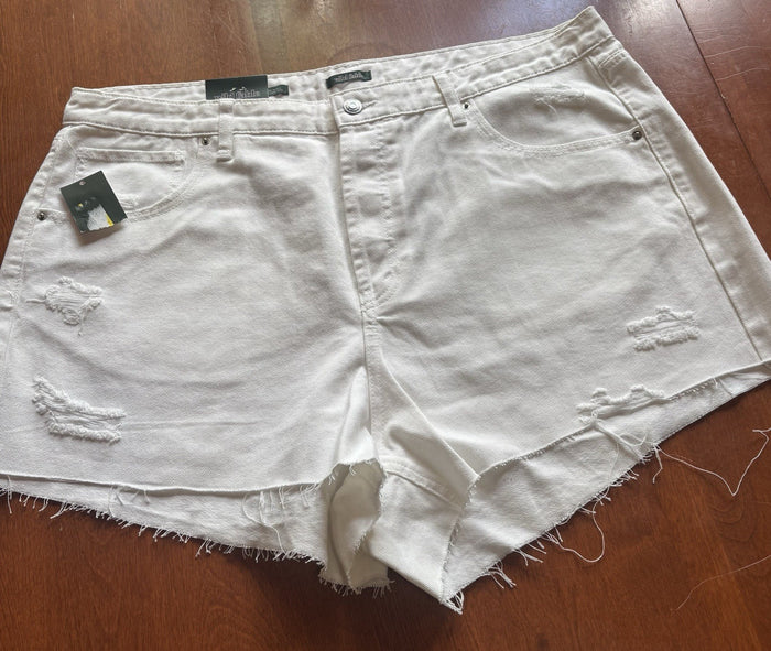 Wild Fable Women's White Denim Jean Shorts Distressed Cut Offs