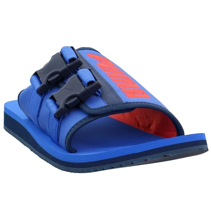 PUMA Wilo Lux Nylon Slide Mens Blue Casual Sandals 372545-02 - image 2