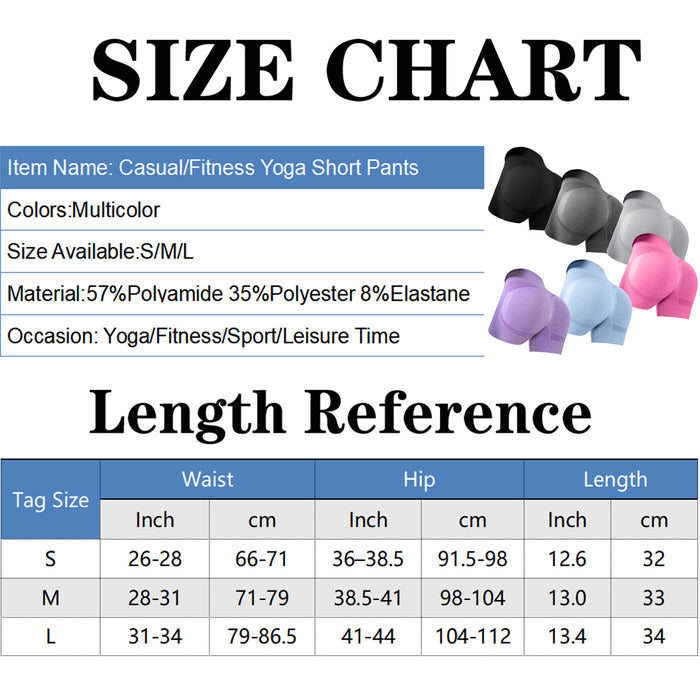 Women High Waist Sports Yoga Workout Gym Scrunch Butt Lifting Booty Shorts Pants