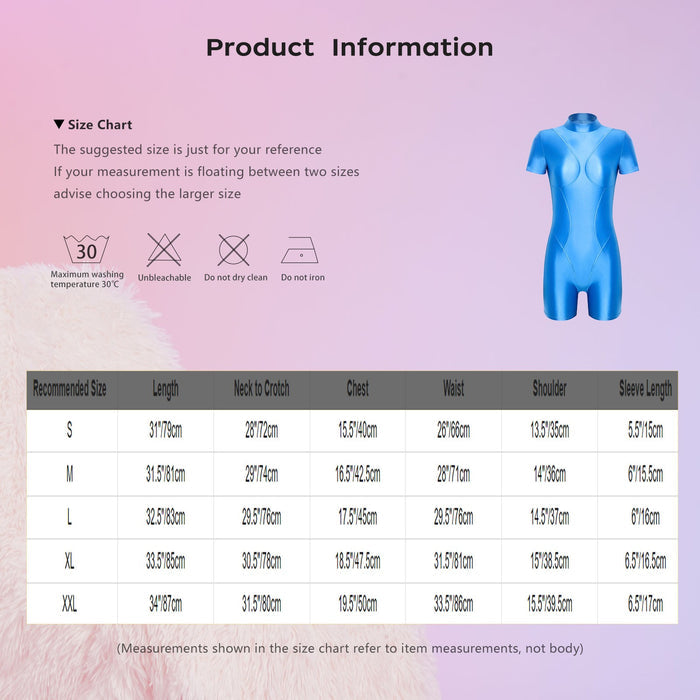 Women Oily Glossy One Piece Beachwear Swimsuit Surfing Jumpsuit For Pool Party