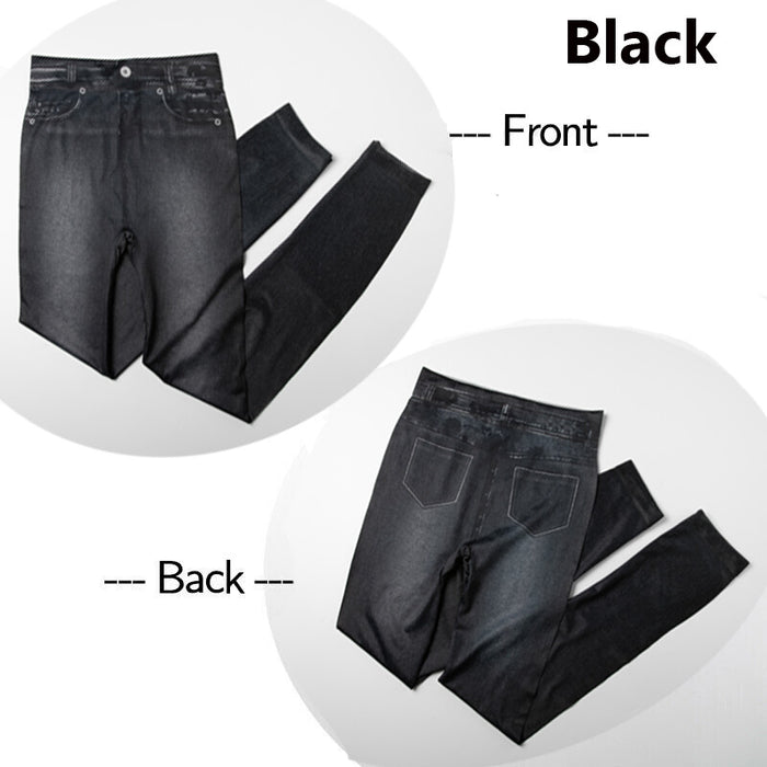 Women Skinny Leggings Denim Look Jeans Jeggings Stretchy High Waist push up Pant