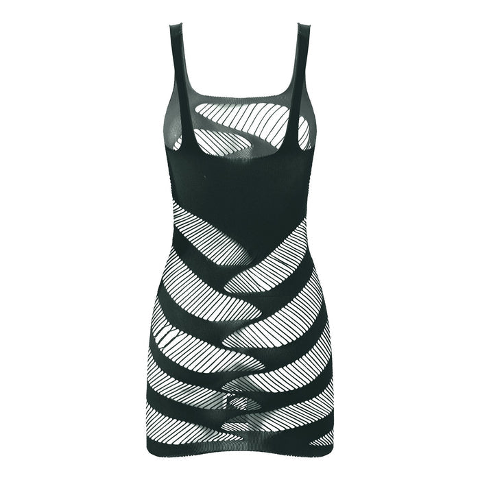 Women Skirt Bachelor Party Slip Dresses Nightclub Long Dress Slim Mesh Street
