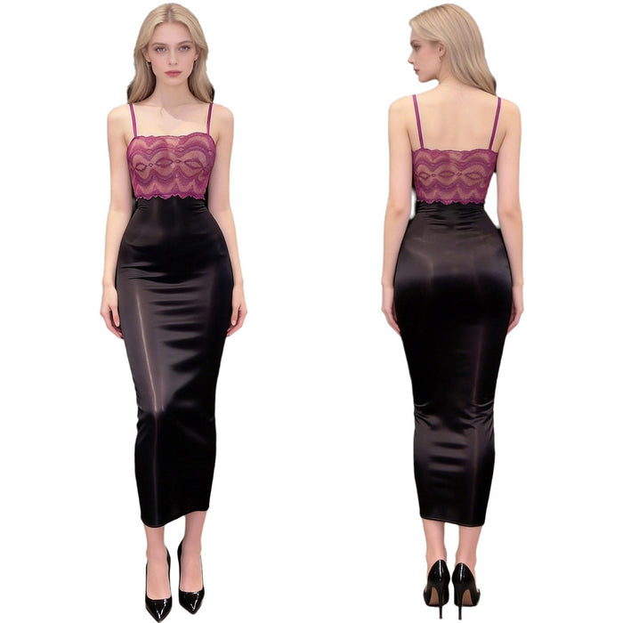 Women Skirt Bachelor Party Slip Dresses Nightclub Long Dress Slim Mesh Street