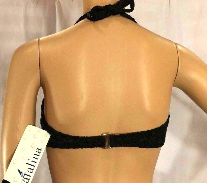 Women's Catalina Crochet Bandeau Bikini Top, Black