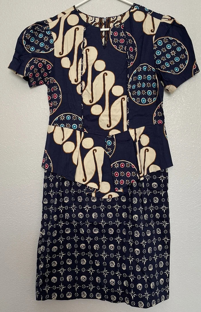 Women's Indonesia Style Puff Sleeve Cotton Dress Size S New