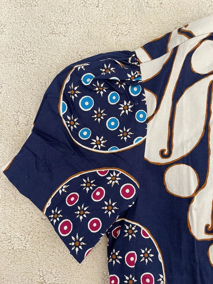 Women's Indonesia Style Puff Sleeve Cotton Dress Size S New