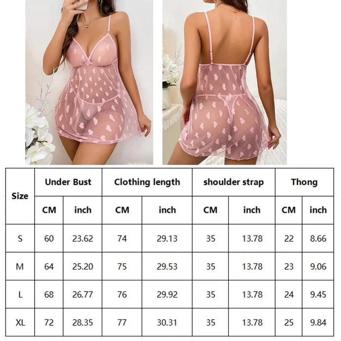 Women's Lace Sheer Babydoll Mini Dress Lingerie Nightwear Sleepwear
