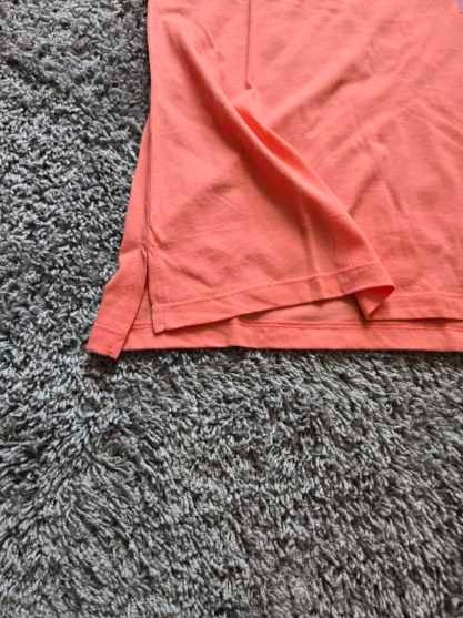 Women's Ladies Solid Tee T Shirt Short Sleeve Peach V Neck Casual Top