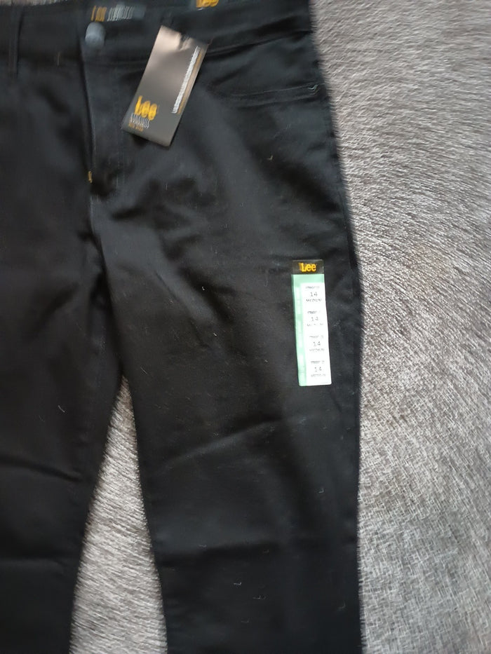 Women's Lee Regular Straight Leg Mid Rise Black Jeans