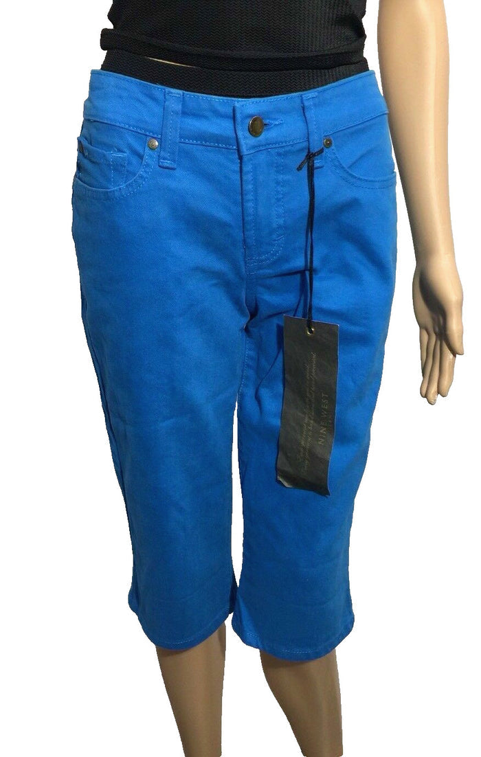 Women's Nine West Bleecker Bermuda Jeans, Corn Flower Blue, , 25W