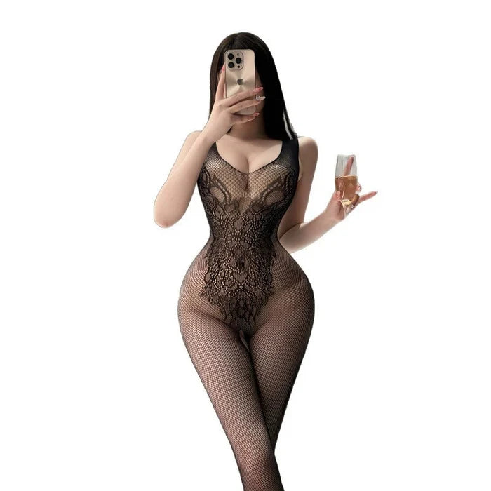 Women's Sexy Lace Bodystocking Bodysuit Babydoll Lingerie Clubwear