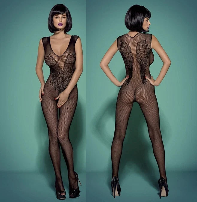 Women's Sexy Lace Bodystocking Bodysuit Babydoll Lingerie Clubwear