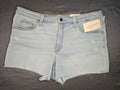 Women's Universal Thread High Rise Midi Jean Shorts Light Blue 6