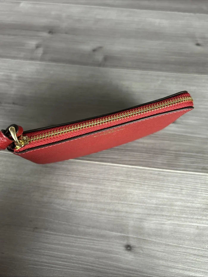 Coach Women's Wristlet Red – Authentic Designer Zip Wallet Clutch, NWT
