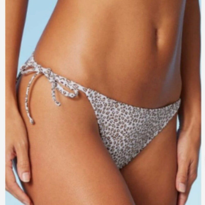 Xhilaration Juniors Animal Print Hipster Side TIE Bikini Bottoms XL (12-14)
