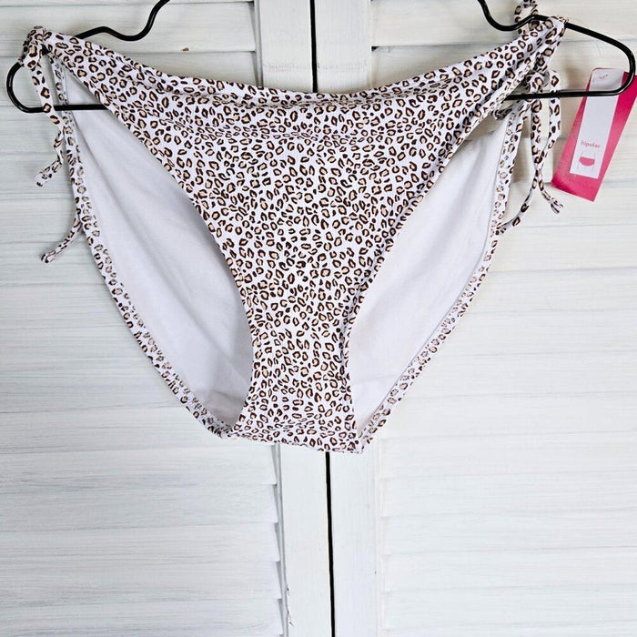 Xhilaration Juniors Animal Print Hipster Side TIE Bikini Bottoms XL (12-14)