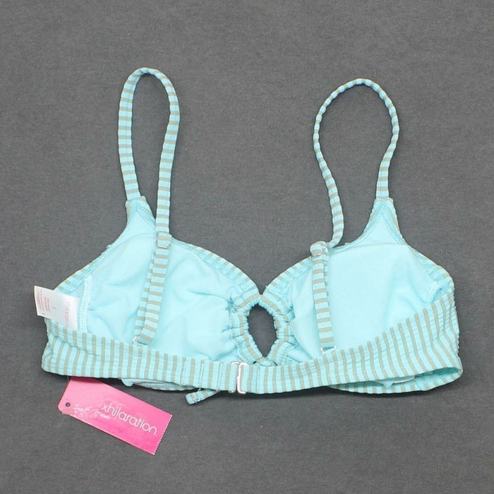 Xhilaration Seersucker Front Loop Bralette Bikini Top