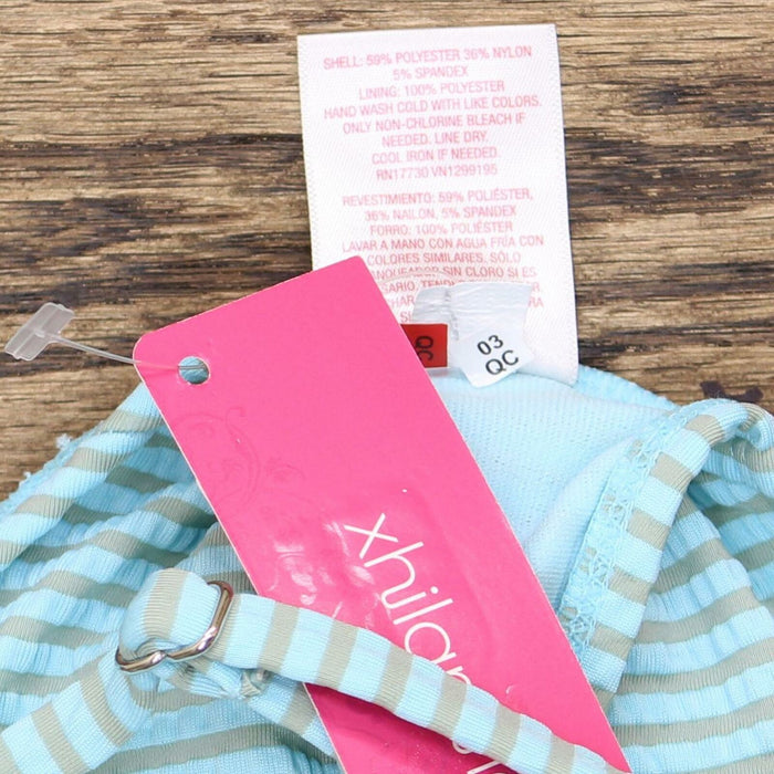 Xhilaration Seersucker Front Loop Bralette Bikini Top
