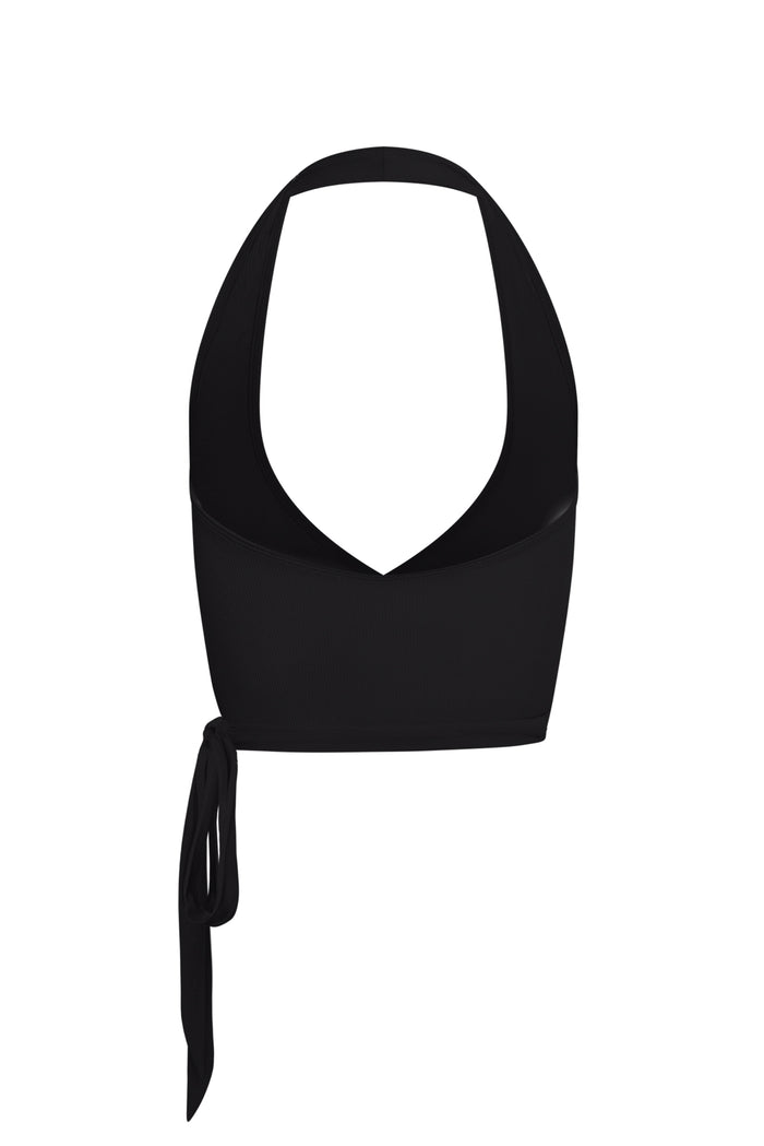 Yosemite Sleeveless Top - Black Lightweight Rib