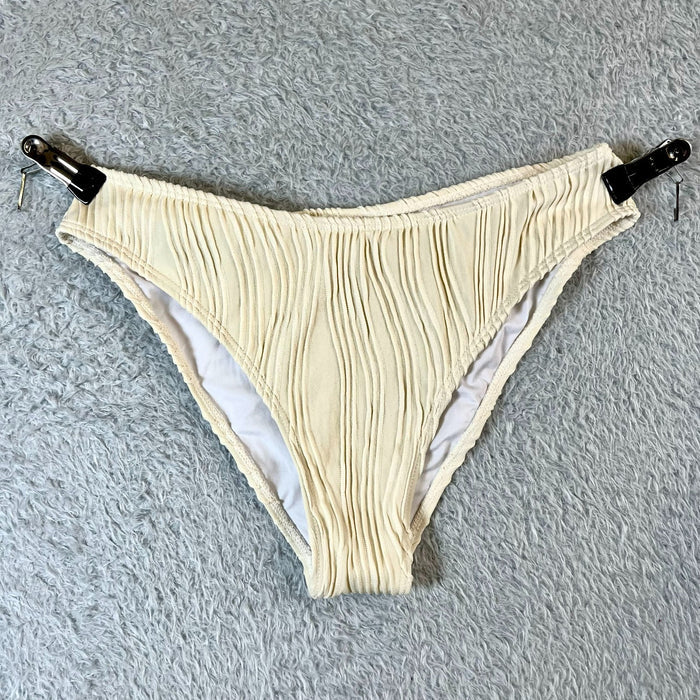 Zaful Women's Cream Textured Bikini Swimwear