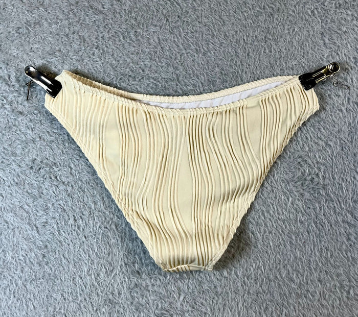 Zaful Women's Cream Textured Bikini Swimwear