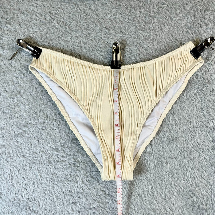 Zaful Women's Cream Textured Bikini Swimwear