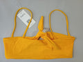 Zaful Yellow Bikini Top Women's Adjustable Tie Strap