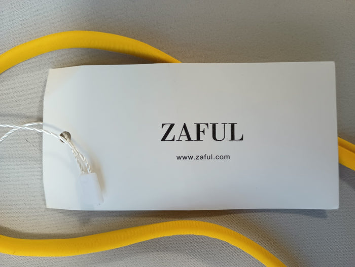 Zaful Yellow Bikini Top Women's Adjustable Tie Strap