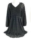 Zattoas Women's Black Polka Dot Dress – Size Medium, Stylish Casual Dress