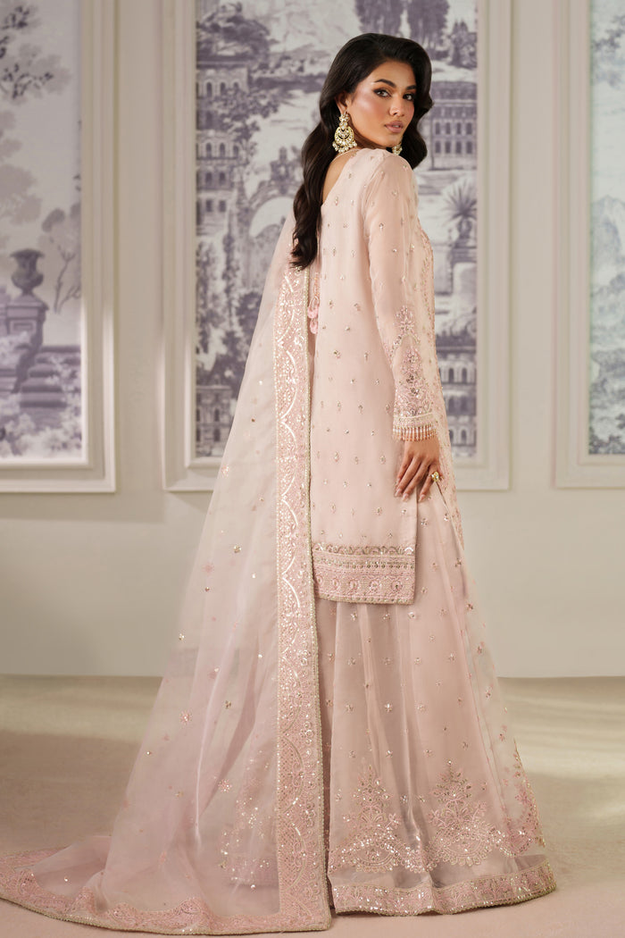 Zri by NAQSHI back view highlighting deep back neck with embroidered motif and elegant tassel detail
